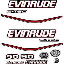 Evinrude 90HP E-tec Boat AUFKLEBER  (Kompatibles Produkt)
