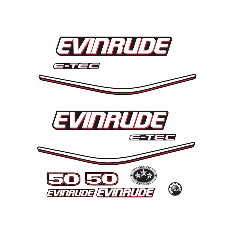 Evinrude 9.9HP Two Boat DECALS (Compatible Product)