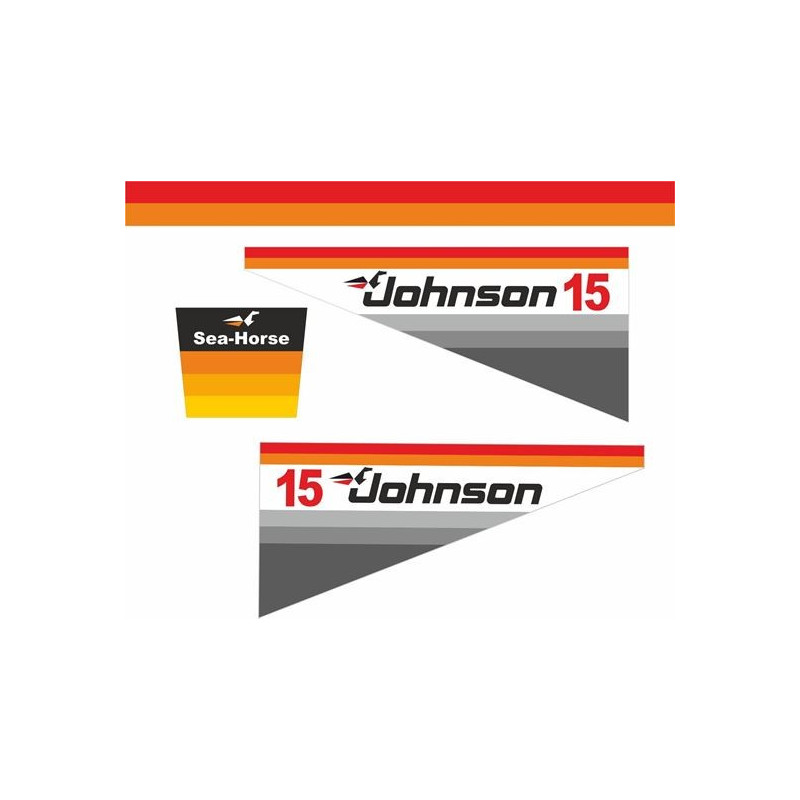 Johnson Sea Horse 15 Boat AUFKLEBER  (Kompatibles Produkt)