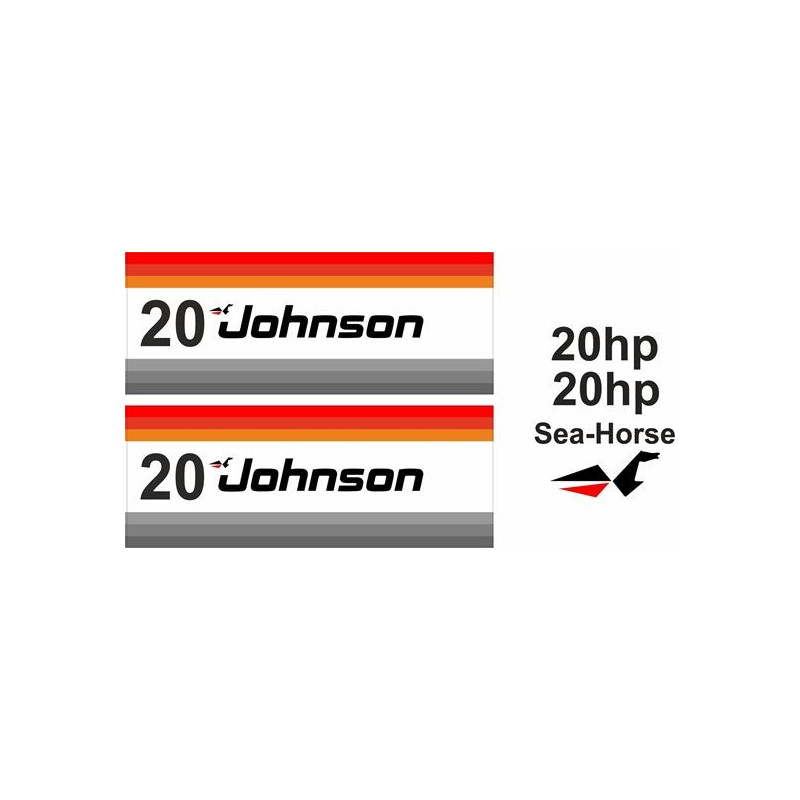 Johnson 20hp Sea-Horse DECALS (Compatible Product)