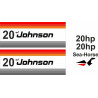 Johnson 20hp Sea-Horse Boat ADESIVI  (Prodotto compatibile)