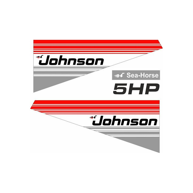Johnson 5HP Sea Horse Boat AUTOCOLLANT  (Produit compatible)