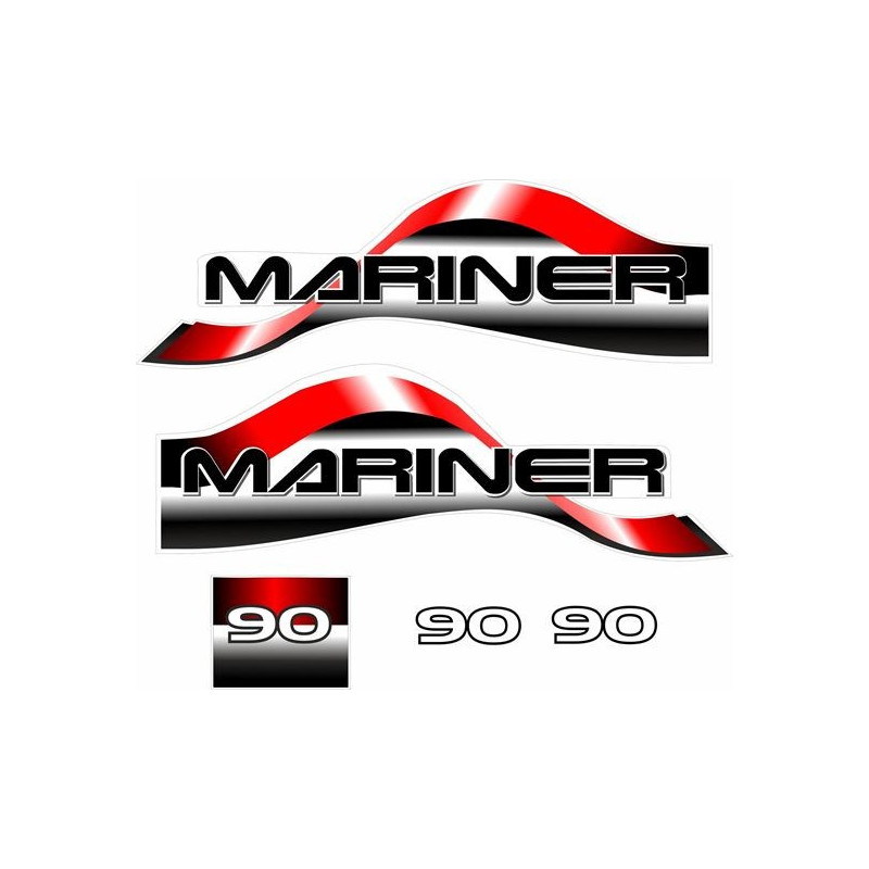 Mariner 90 replacement Engine Boat ADESIVI  (Prodotto compatibile)