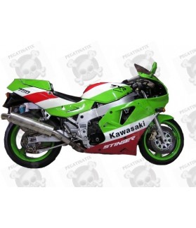 KAWASAKI ZXR 750 1990 GREEN/RED/WHITE STICKERS (Compatible Product)