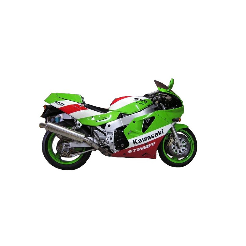 KAWASAKI ZXR 750 1990 GREEN/RED/WHITE DECALS (Compatible Product)