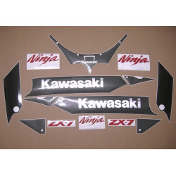 KAWASAKI ZXR 750 1990 BLACK/GREY DECALS (Compatible Product)
