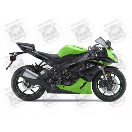 KAWASAKI ZX-6R YEAR 2010 green stickers (Compatible Product)