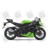 KAWASAKI ZX-6R YEAR 2010 green stickers (Compatible Product)