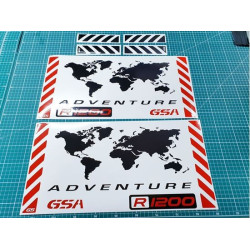 BMW GS Touratech Reflective Panner Decal Stickers (Compatible Product)