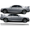 Nissan Skyline R33 side Graphics ADESIVI (Prodotto compatibile)