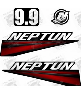 Neptun 9.9 Black Cowling Boat AUFKLEBER (Kompatibles Produkt)