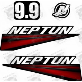 Neptun 9.9 Black Cowling Boat sticker (Compatible Product)