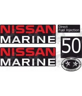 Nissan Marine 50HP Star Boat sticker (Compatible Product)