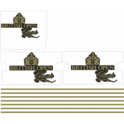 Mini British Open Classic Stripes AUFKLEBER (Kompatibles Produkt)
