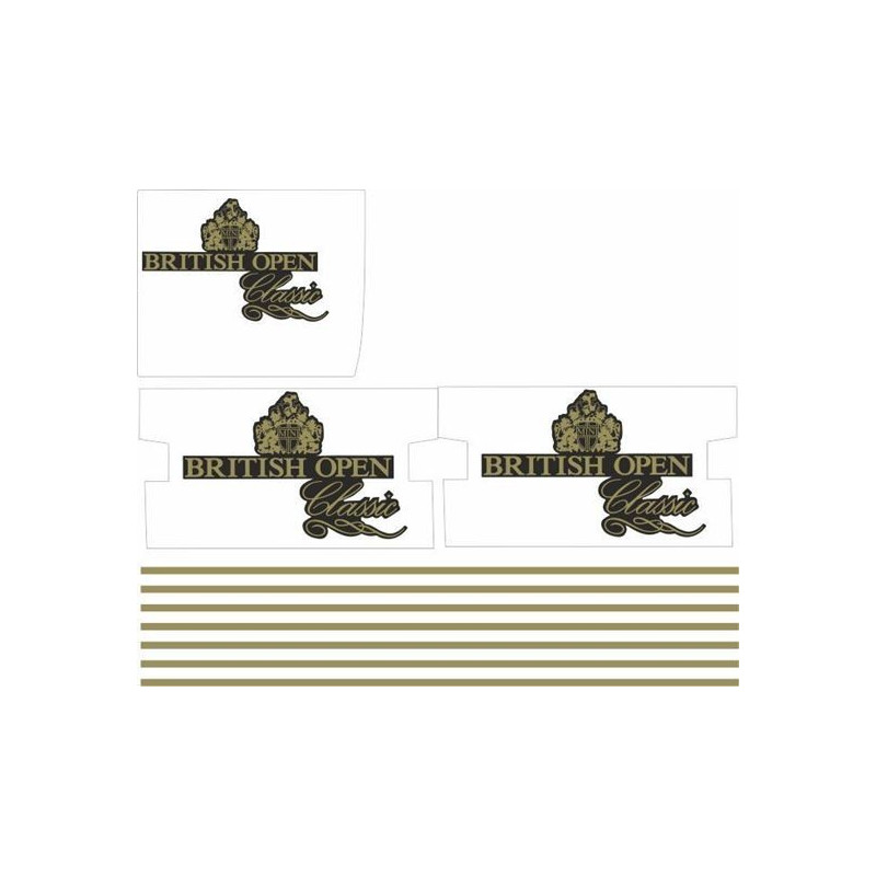 Mini British Open Classic Stripes Adhesivo (Producto compatible)