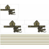 Mini British Open Classic Stripes Adhesivo (Producto compatible)