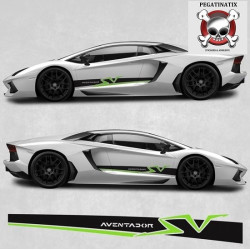 Aventador Super Veloce side stripes STICKER (Compatible Product)