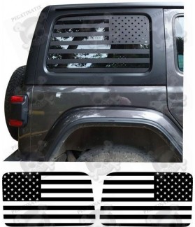 Jeep Wrangler 2018 - 2023 Grill STICKER X2 (Compatible Product)