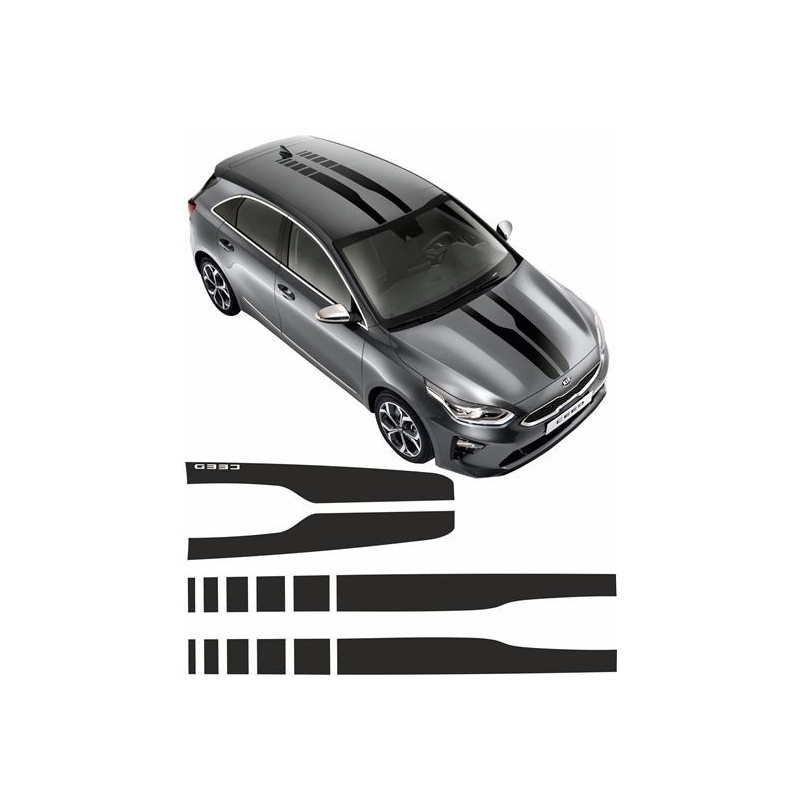 Kia Cee'd / Xceed Phev 2018 Stripes ADESIVOS (Produto compatível)