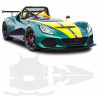 Lotus 3 Eleven 430 2015 - 2018 Stripes Graphics STICKER (Compatible Product)