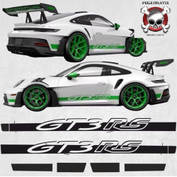 PORSCHE 992 GT3 RS side Stripes ADESIVI (Prodotto compatibile)