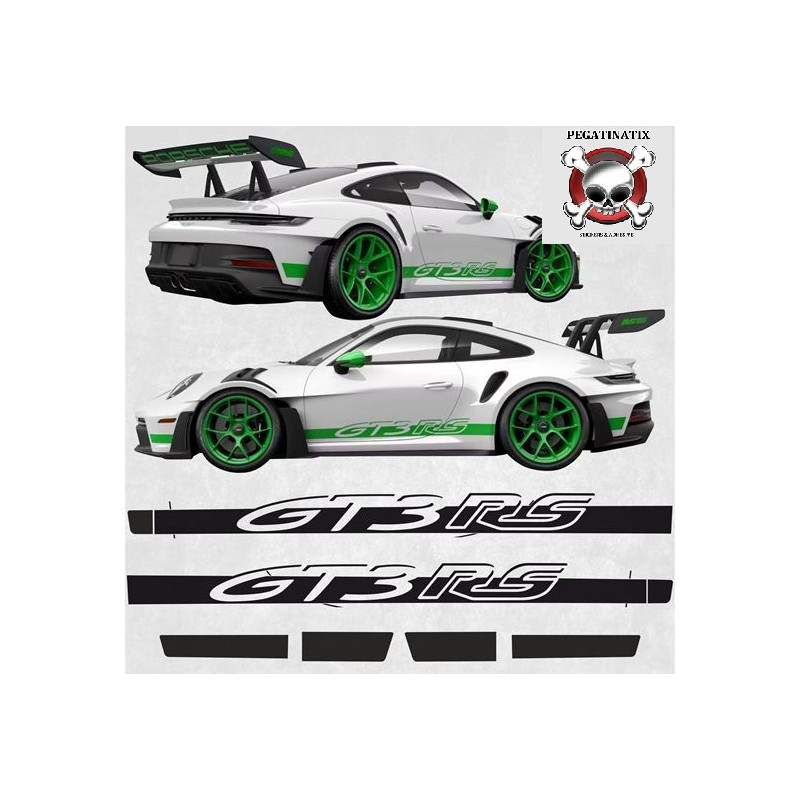 PORSCHE 992 GT3 RS side Stripes AUFKLEBER (Kompatibles Produkt)