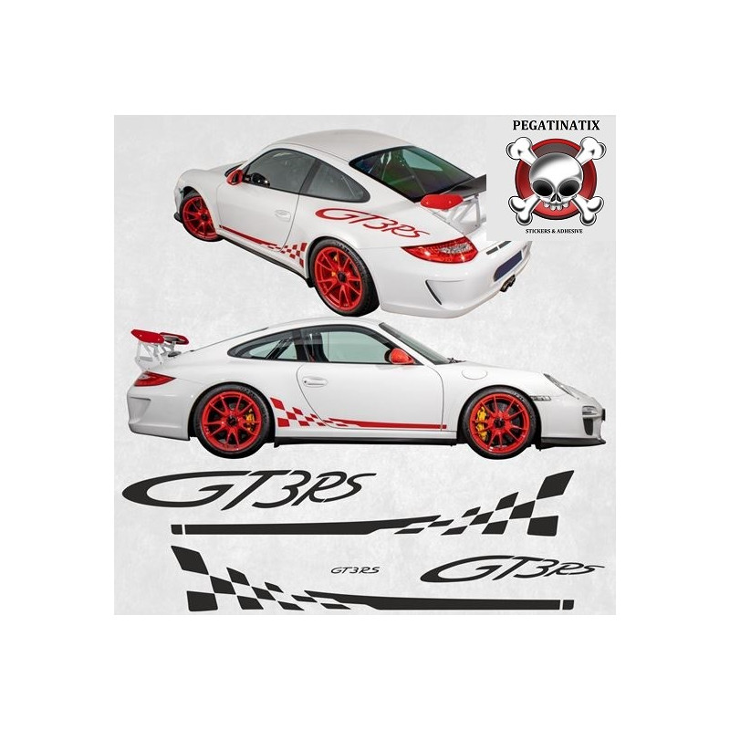 PORSCHE 997 GT3 RS side Stripes AUFKLEBER (Kompatibles Produkt)