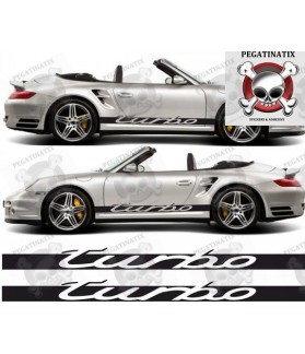PORSCHE 997 turbo side Stripes STICKERS (Compatible Product)