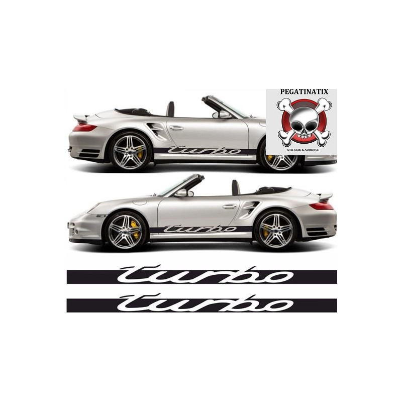 PORSCHE 997 turbo side Stripes ADHESIVOS (Producto compatible)