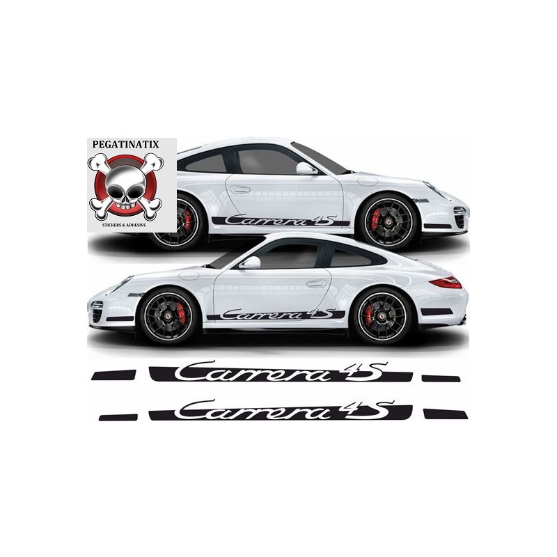 PORSCHE 997 4S side Stripes AUFKLEBER (Kompatibles Produkt)