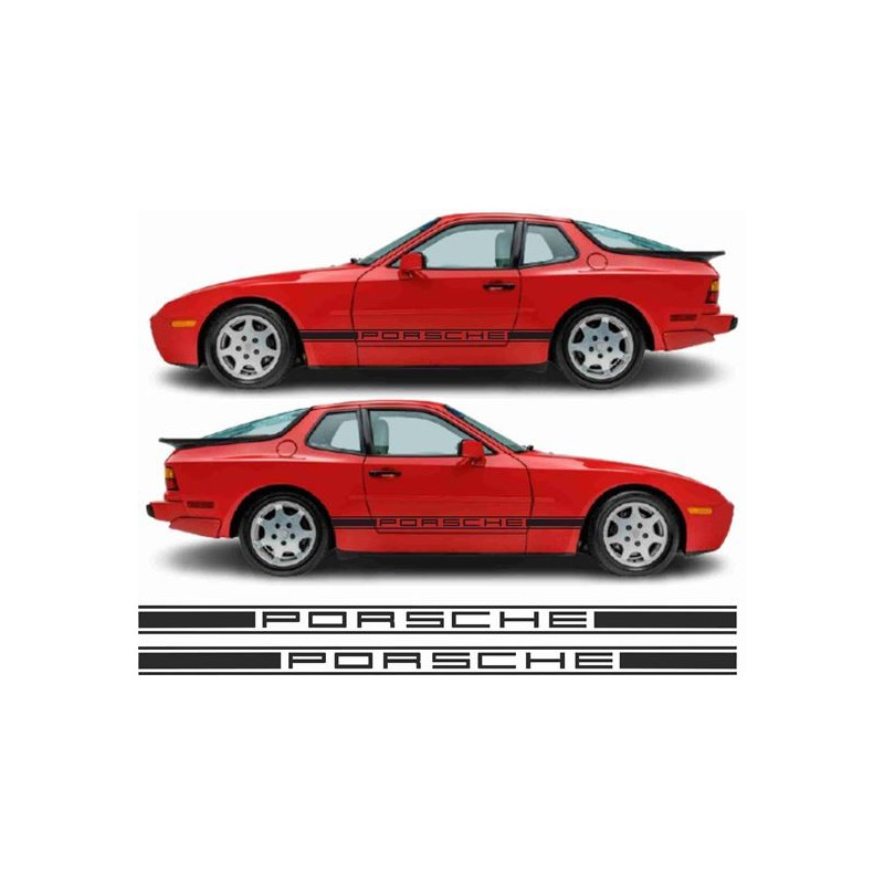 PORSCHE 944 / 924 side Stripes AUFKLEBER (Kompatibles Produkt)