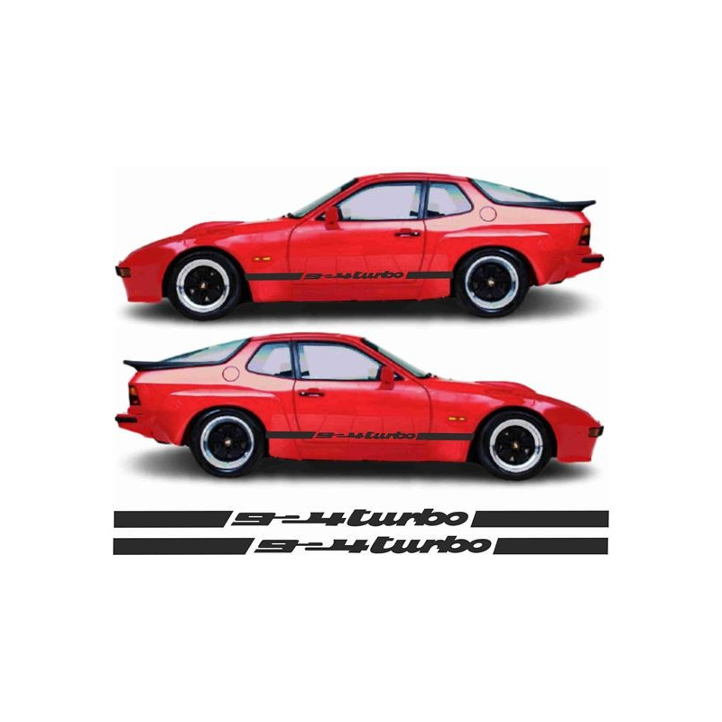 PORSCHE 924 TURBO side Stripes AUFKLEBER (Kompatibles Produkt)