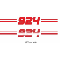 PORSCHE 924 Stripes AUFKLEBER (Kompatibles Produkt)