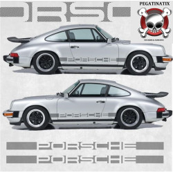 PORSCHE 911-930 YEAR 1974-1977 AUTOCOLLANT side Stripes AUTOCOLLANT (Produit compatible)