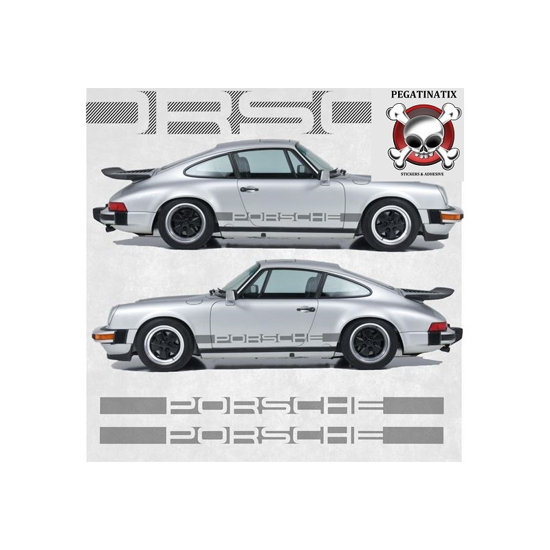 PORSCHE 911-930 YEAR 1974-1977 AUTOCOLLANT side Stripes AUTOCOLLANT (Produit compatible)