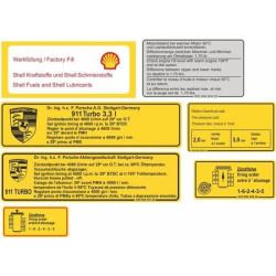 PORSCHE 930 Turbo 1978 - 1989 Engine ADESIVI (Prodotto compatibile)