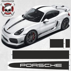 Porsche 718 Cayman GT4 / GTS / S boxter side Stripes AUFKLEBER (Kompatibles Produkt)