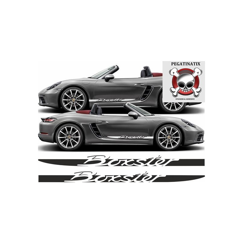 porsche 718 BOXTER side Stripes ADESIVI (Prodotto compatibile)