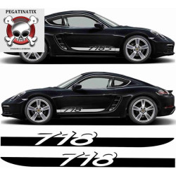 porsche 718 CAYMAN boxter side Stripes AUFKLEBER (Kompatibles Produkt)