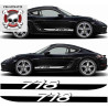 porsche 718 CAYMAN side Stripes ADESIVI (Prodotto compatibile)