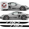 porsche 718 CAYMAN S side Stripes AUTOCOLLANT (Produit compatible)
