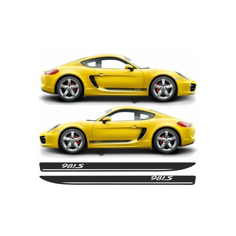 porsche 981 S BOXTER/CAYMAN  side Stripes AUTOCOLLANT (Produit compatible)