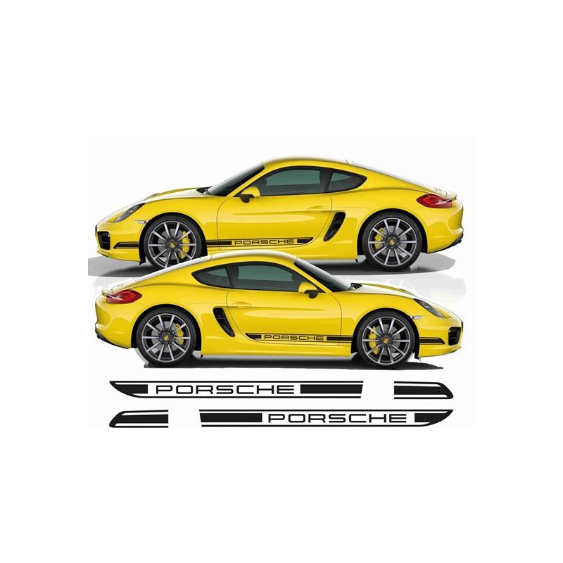porsche 987 CAYMAN SIDE STRIPES AUTOCOLLANT (Produit compatible)