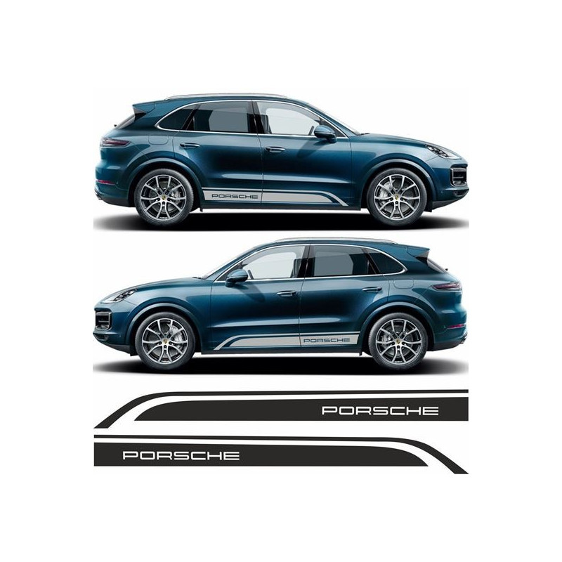 PORSCHE Cayenne side Stripes AUFKLEBER (Kompatibles Produkt)