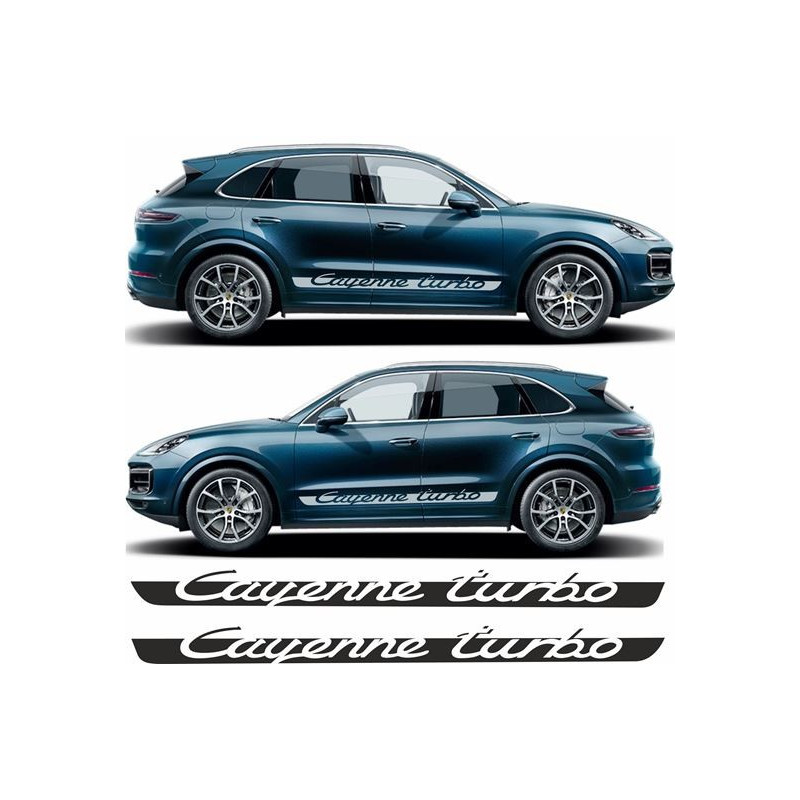 PORSCHE Cayenne TURBO side Stripes ADHESIVOS (Producto compatible)