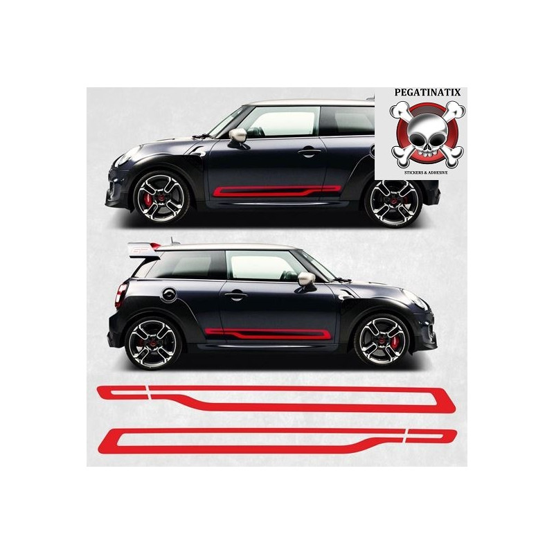 AUTOCOLLANT Mini F56 GP SIDE STRIPES (Produit compatible)