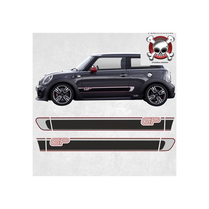 AUTOCOLLANT Mini R56 GP SIDE STRIPES (Produit compatible)