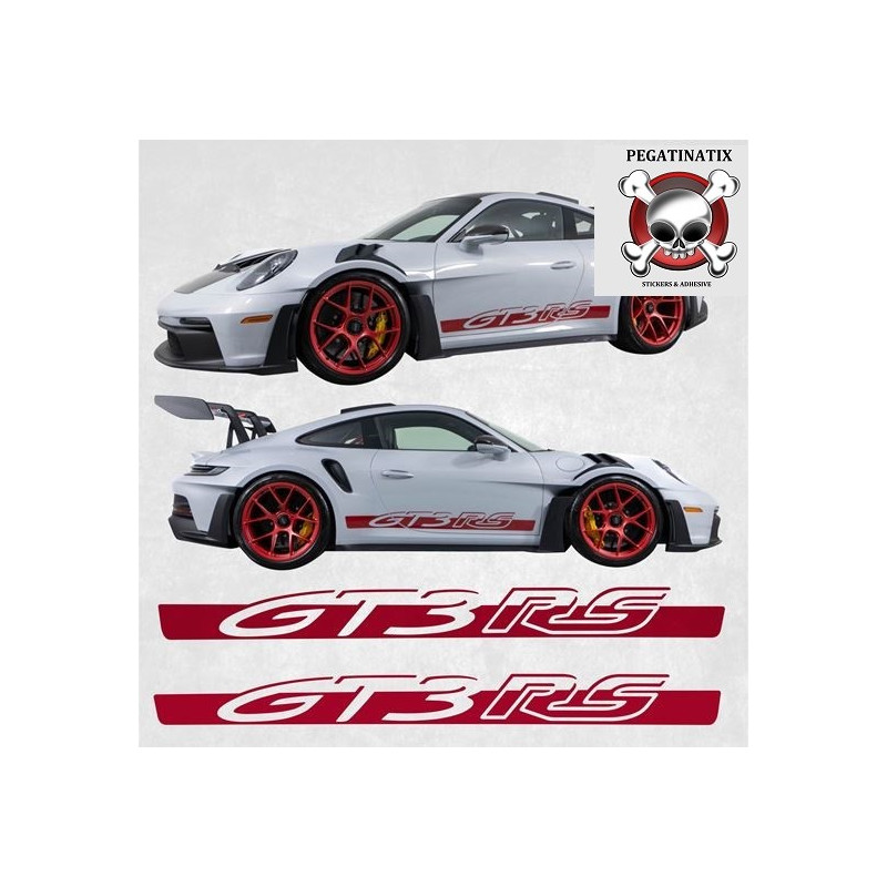 PORSCHE 992 GT3 RS side Stripes AUTOCOLLANT (Produit compatible)