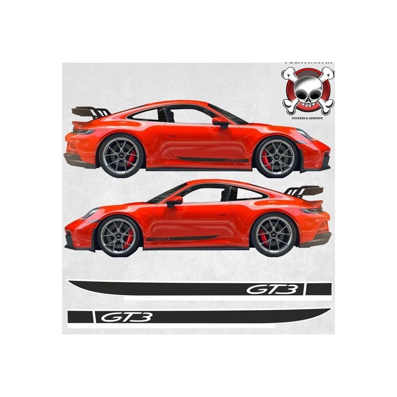 PORSCHE 992 GT3 RS side Stripes ADESIVI (Prodotto compatibile)