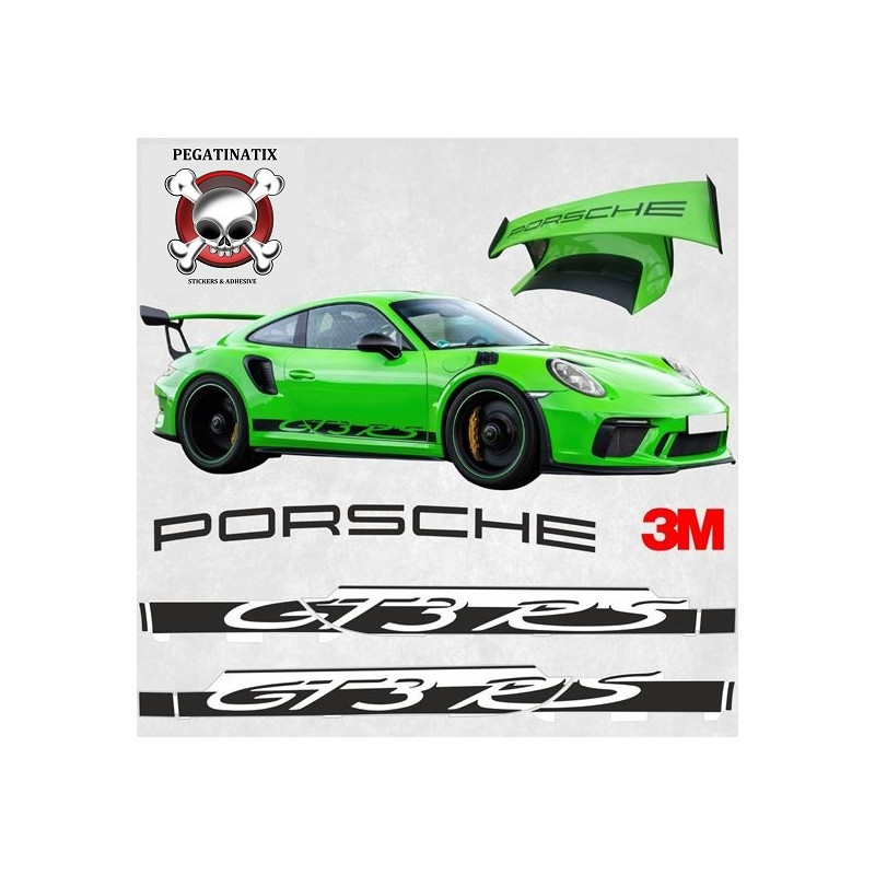 PORSCHE 991 GT3 RS side Stripes AUTOCOLLANT (Produit compatible)